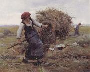 Julien  Dupre The Hay Gatherer oil painting artist